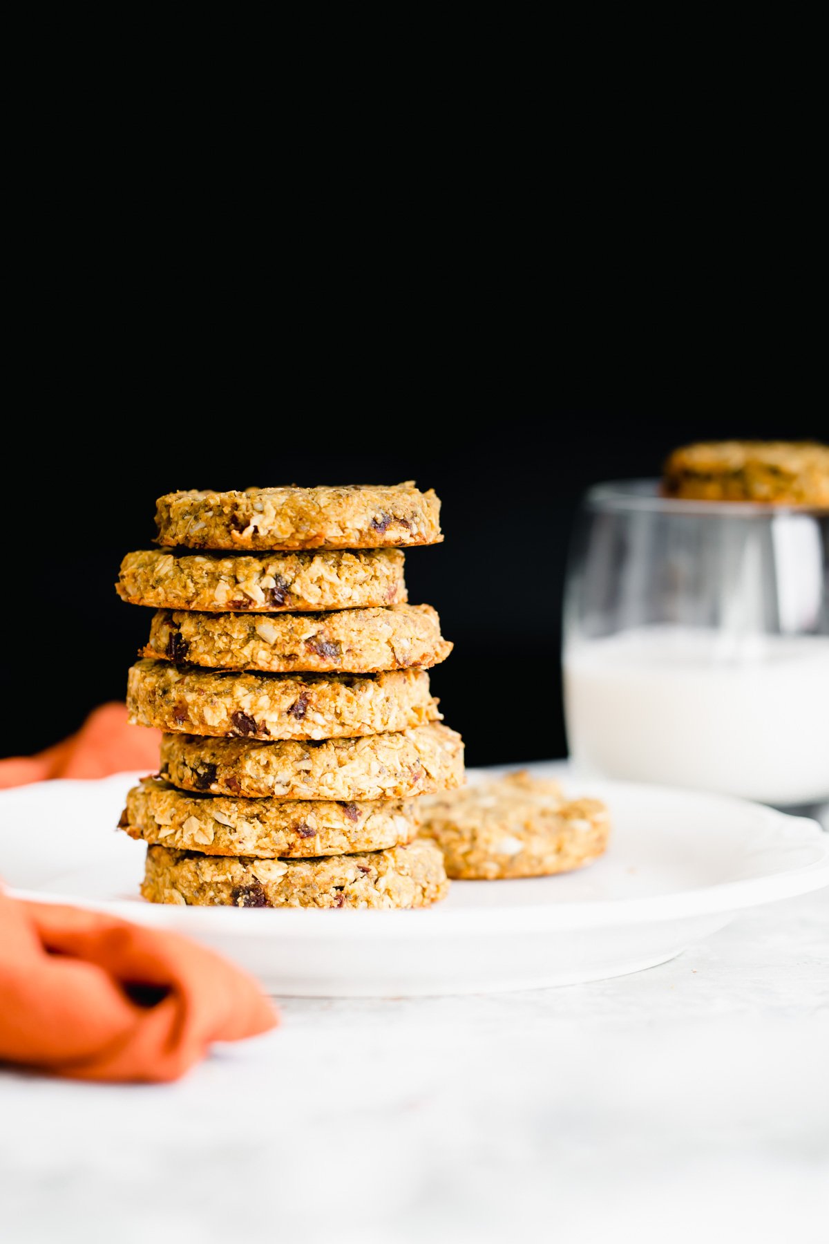pumpkin breakfast cookies  a stack of healthy pumpkin breakfast cookies