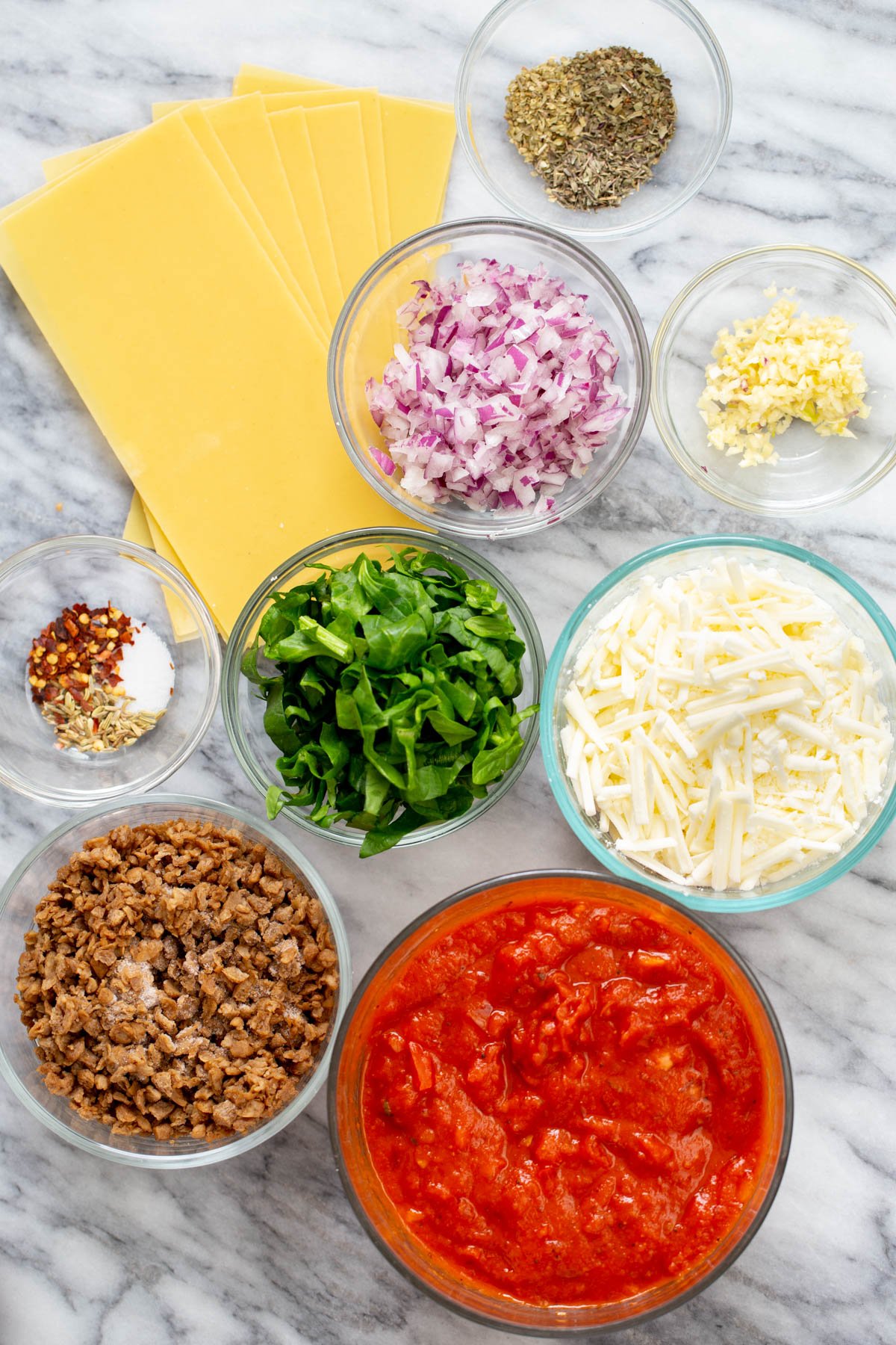 ingredients needed for making skillet lasagna