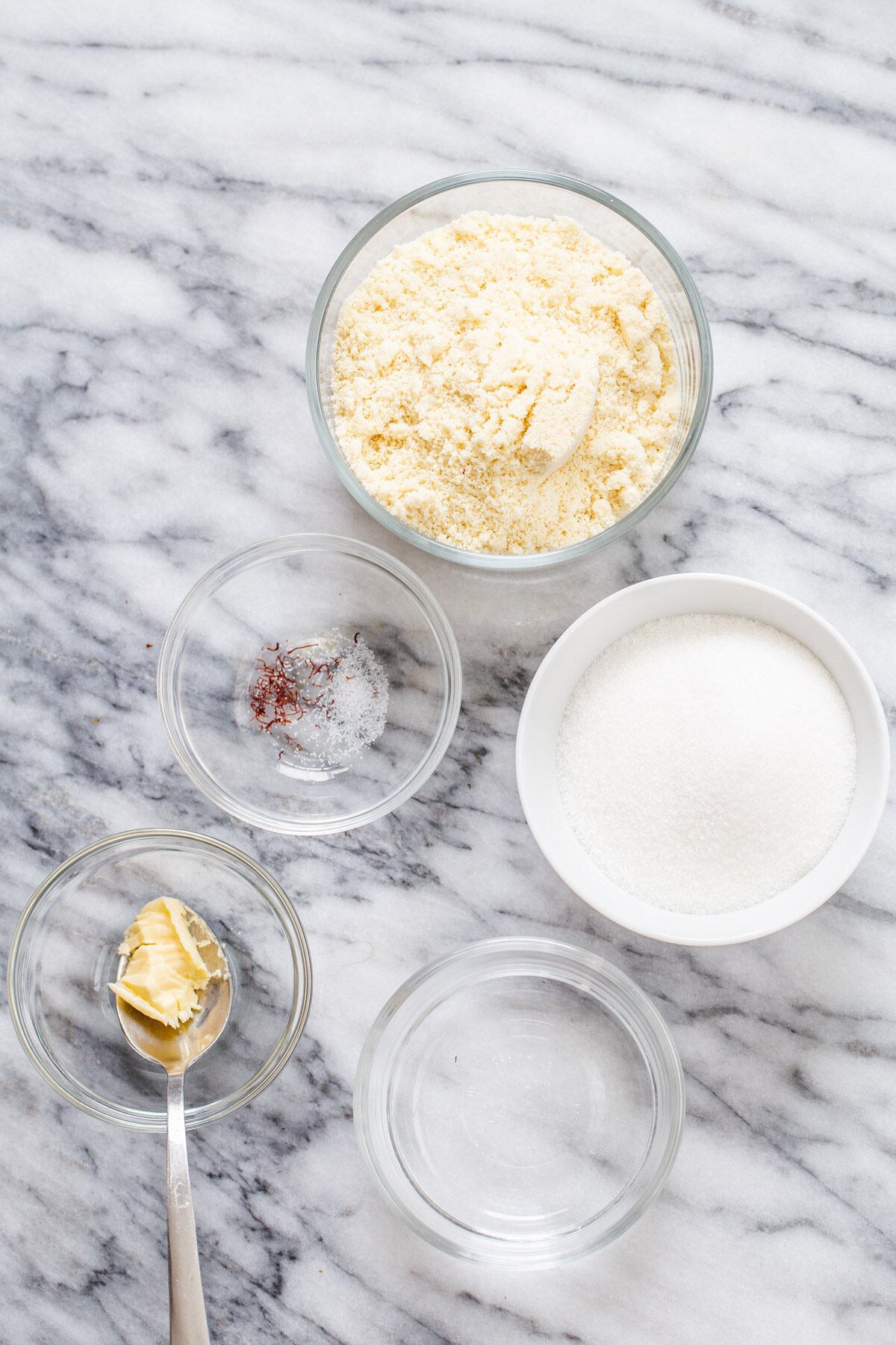 ingredients needed for making almond burfi