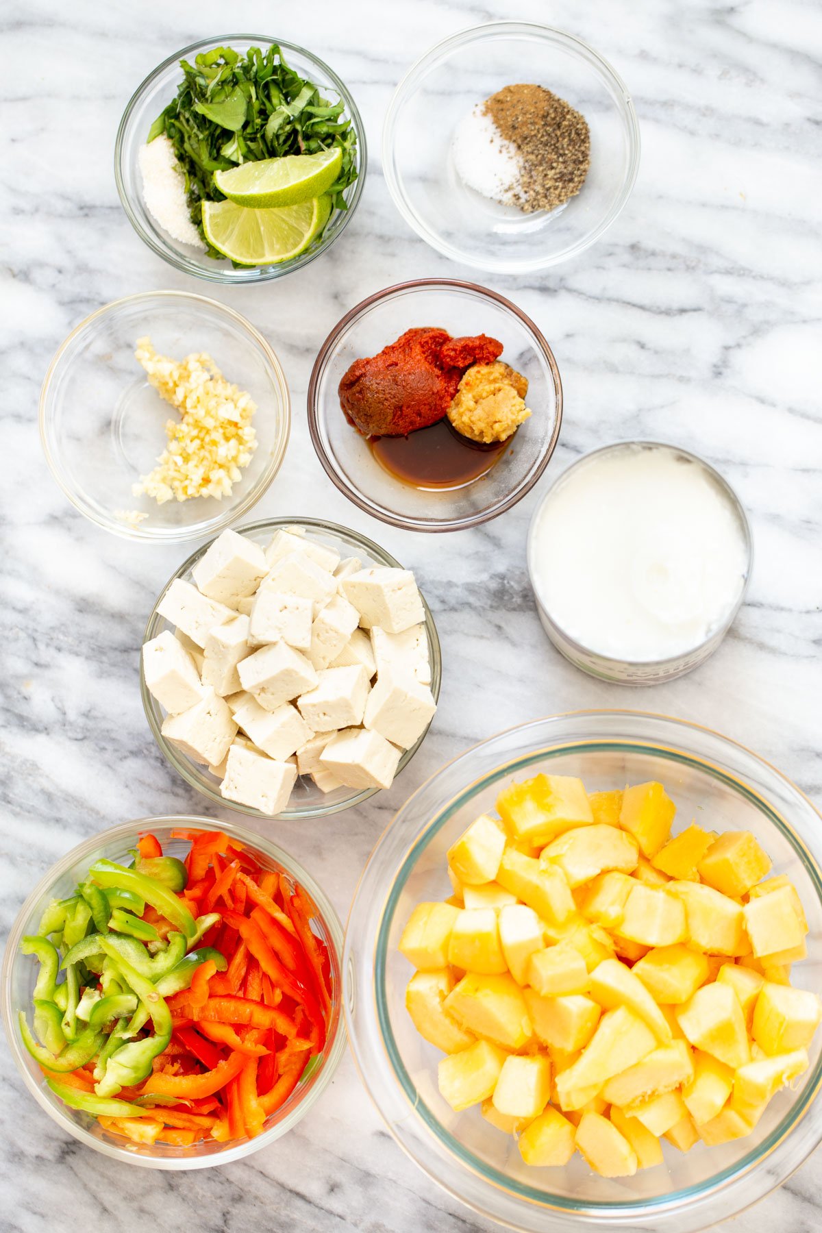 ingredients needed for vegan Thai pumpkin curry