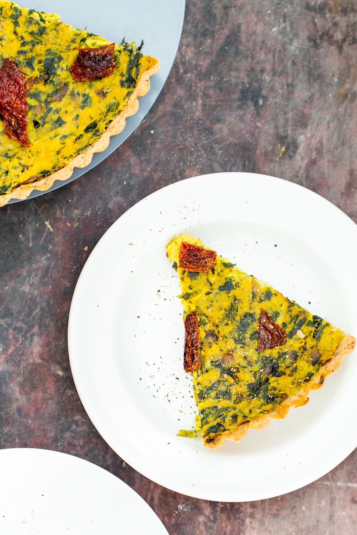 vegan quiche recipe a slice of vegan quiche