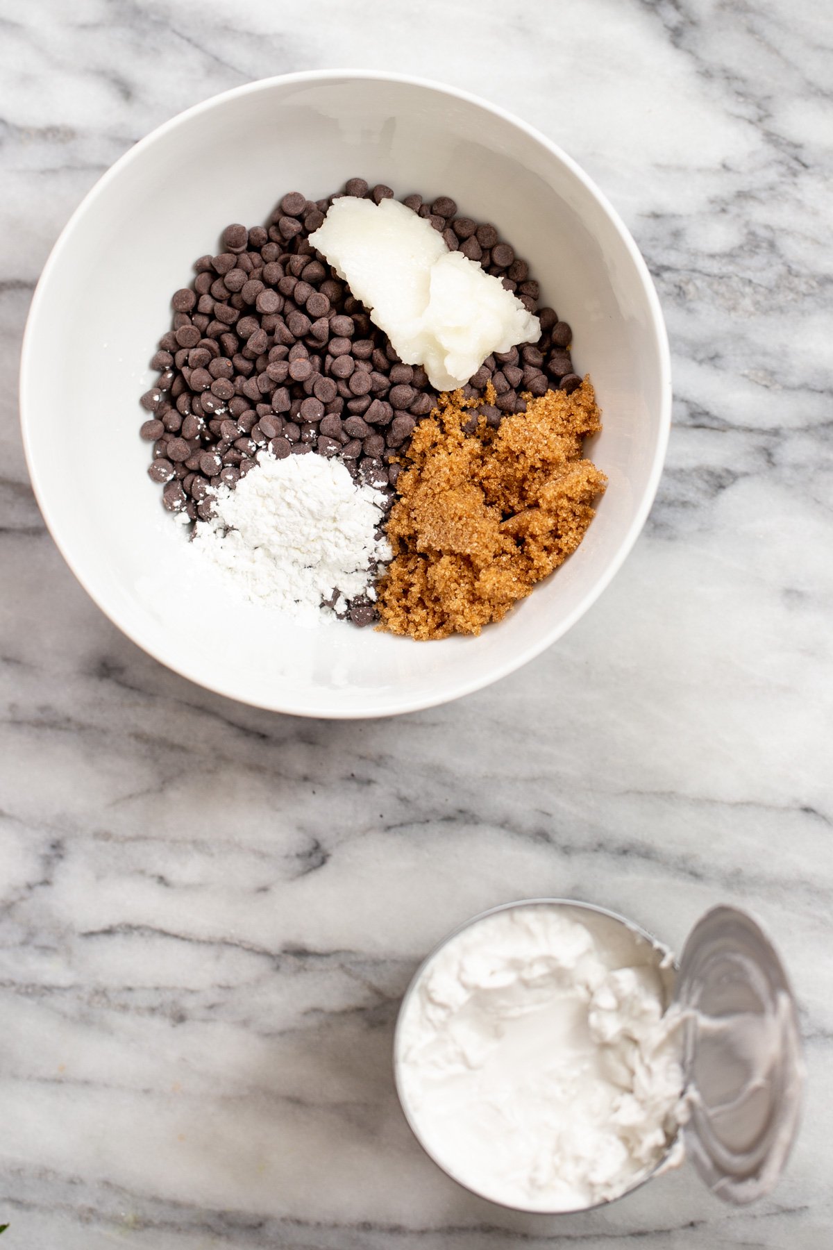 ingredients needed for making vegan chocolate ganache
