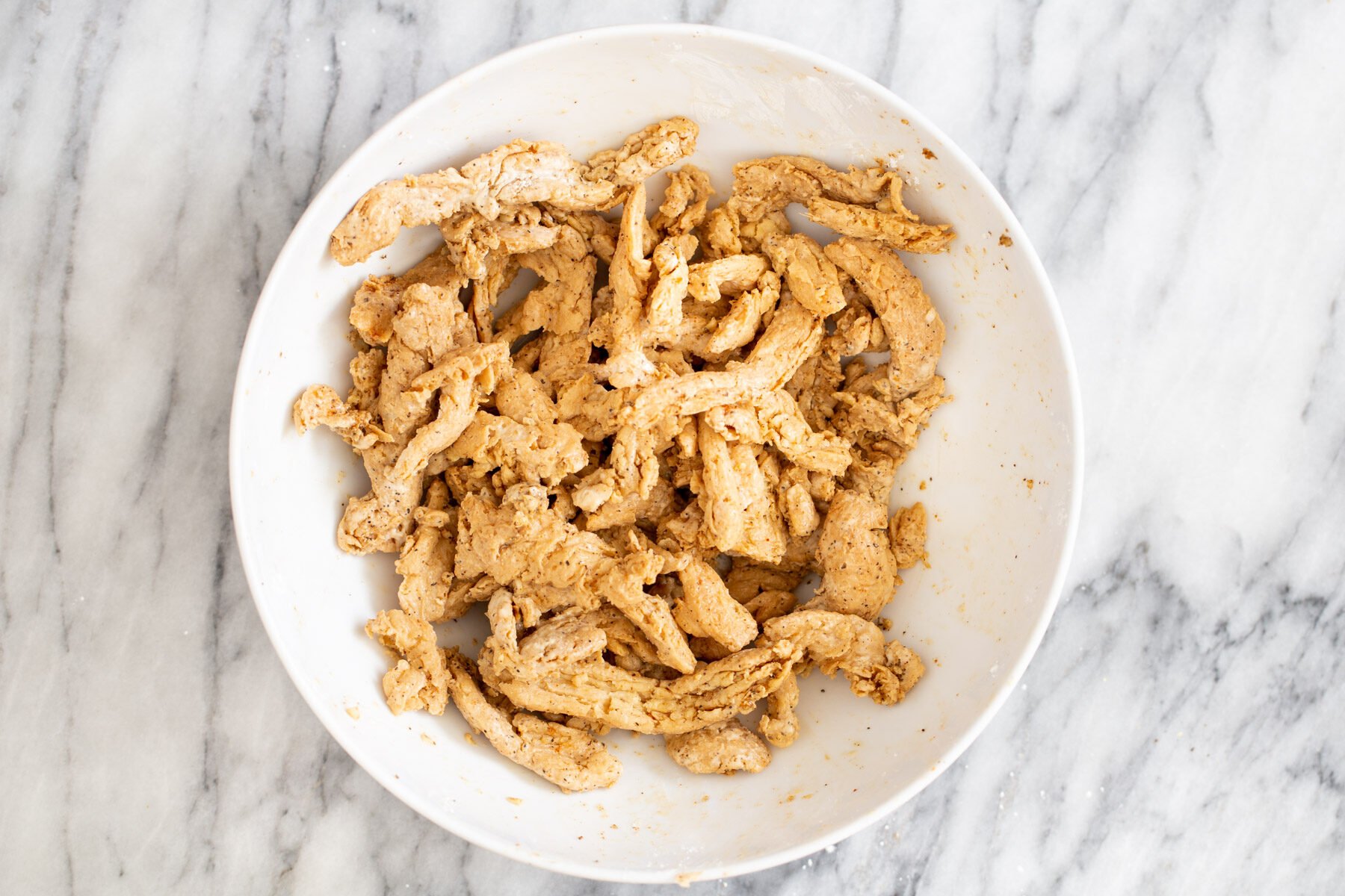 soaked soycurls with spices