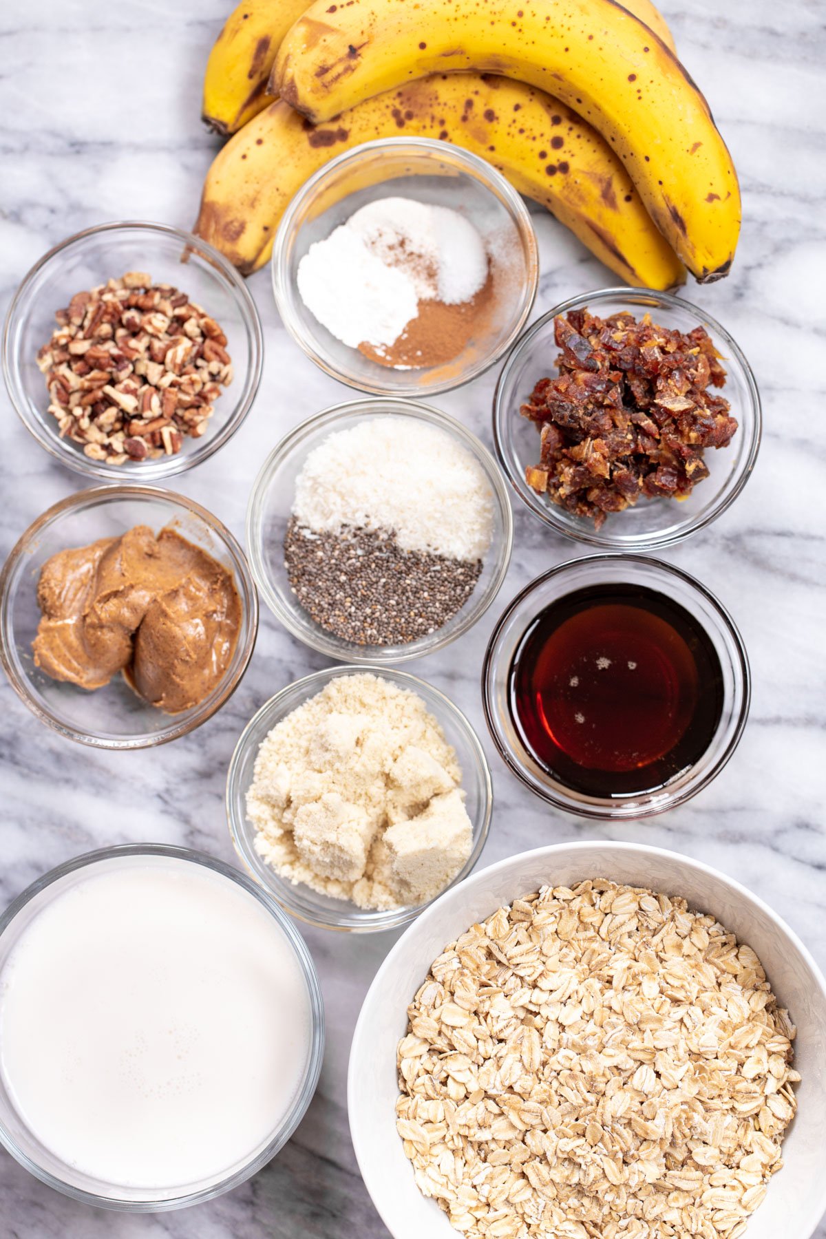 banana oatmeal bars ingredients for banana oatmeal bars