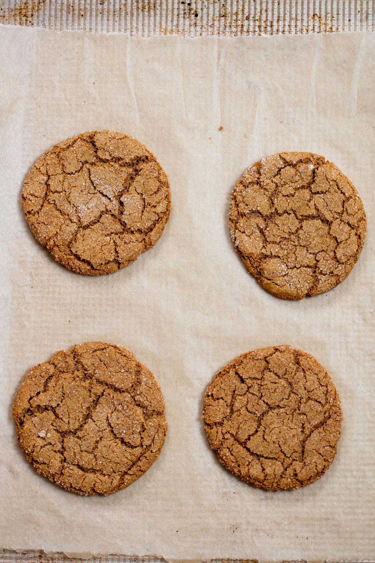 almond flour cookies on a baking sheet