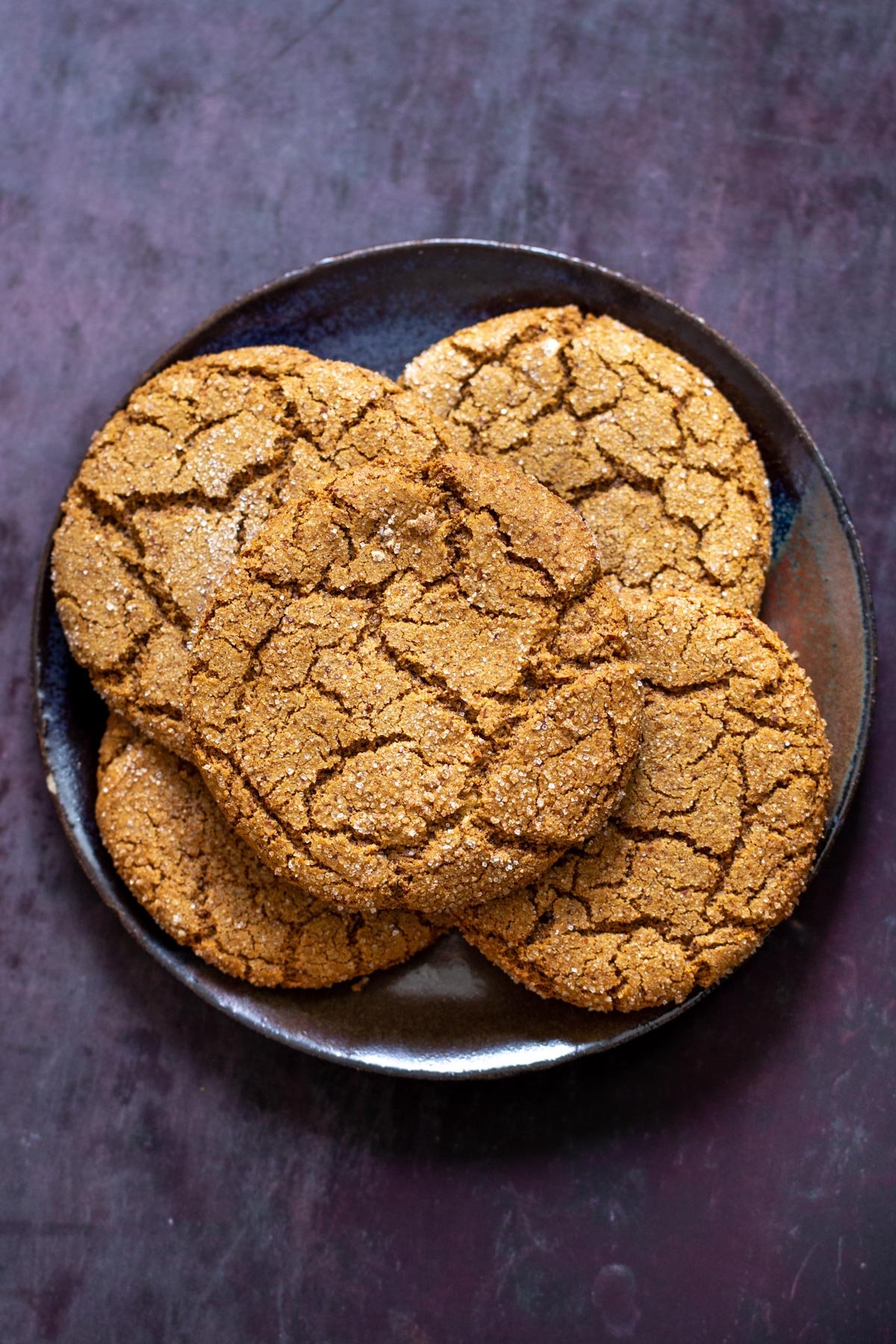 large almond flour cookies on a platter