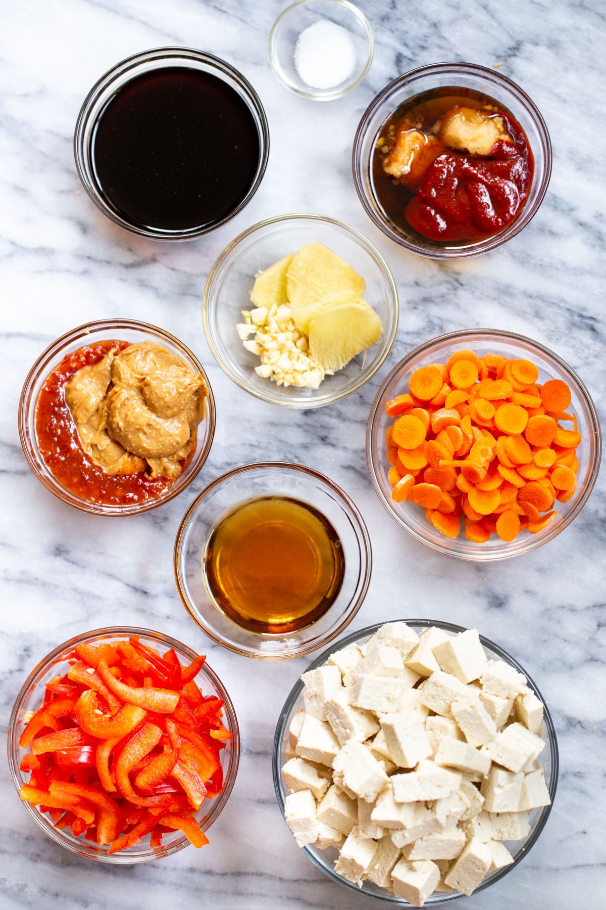 ingredients needed for making gochujang tofu