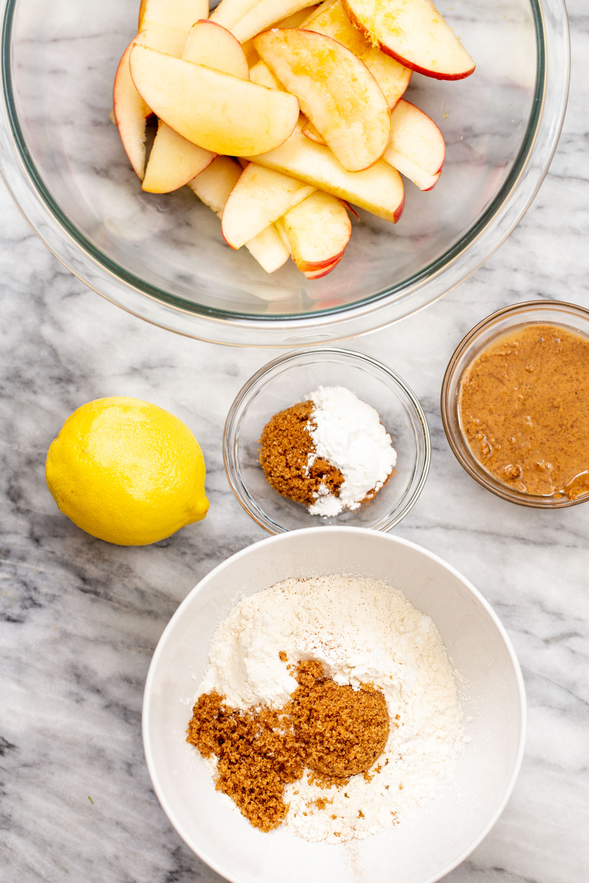 ingredients for apple pie bars