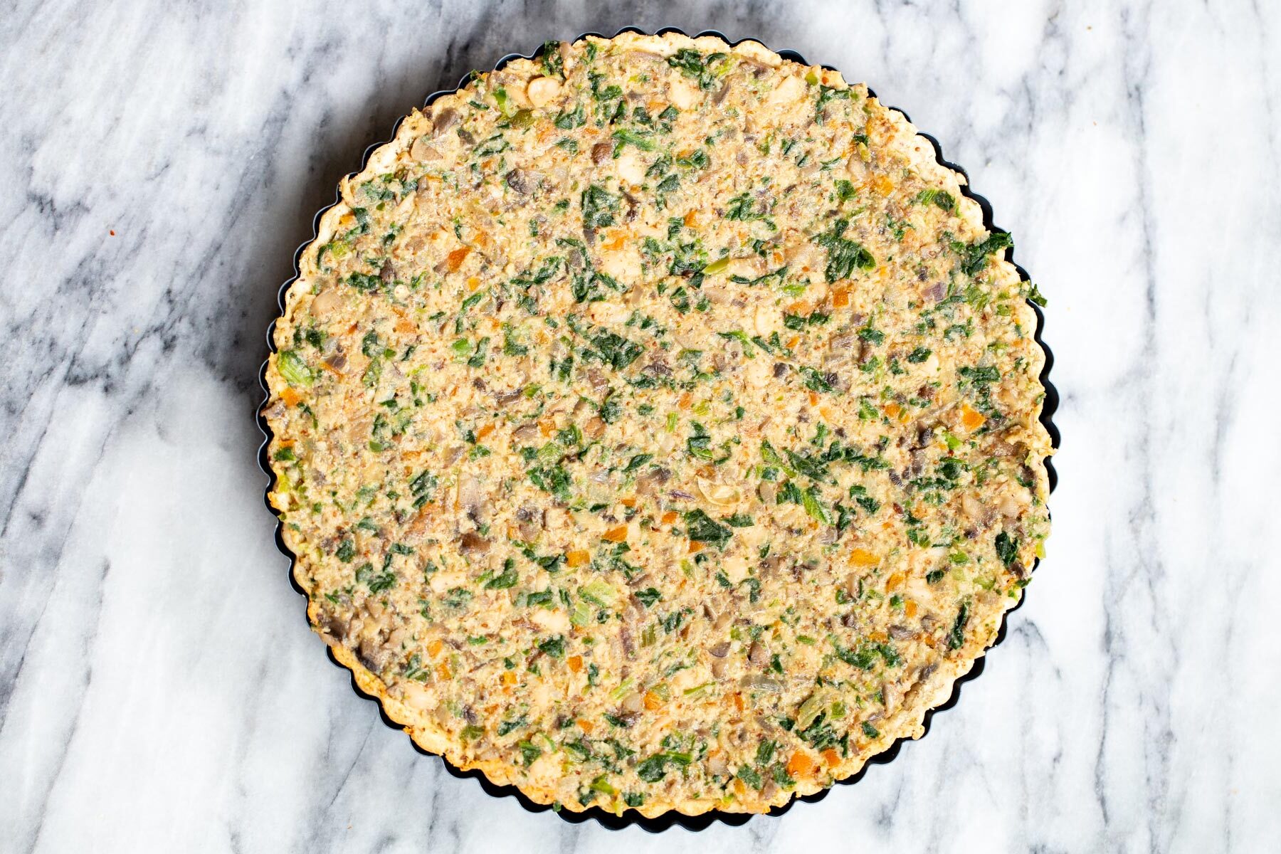 vegan tart ready to be baked