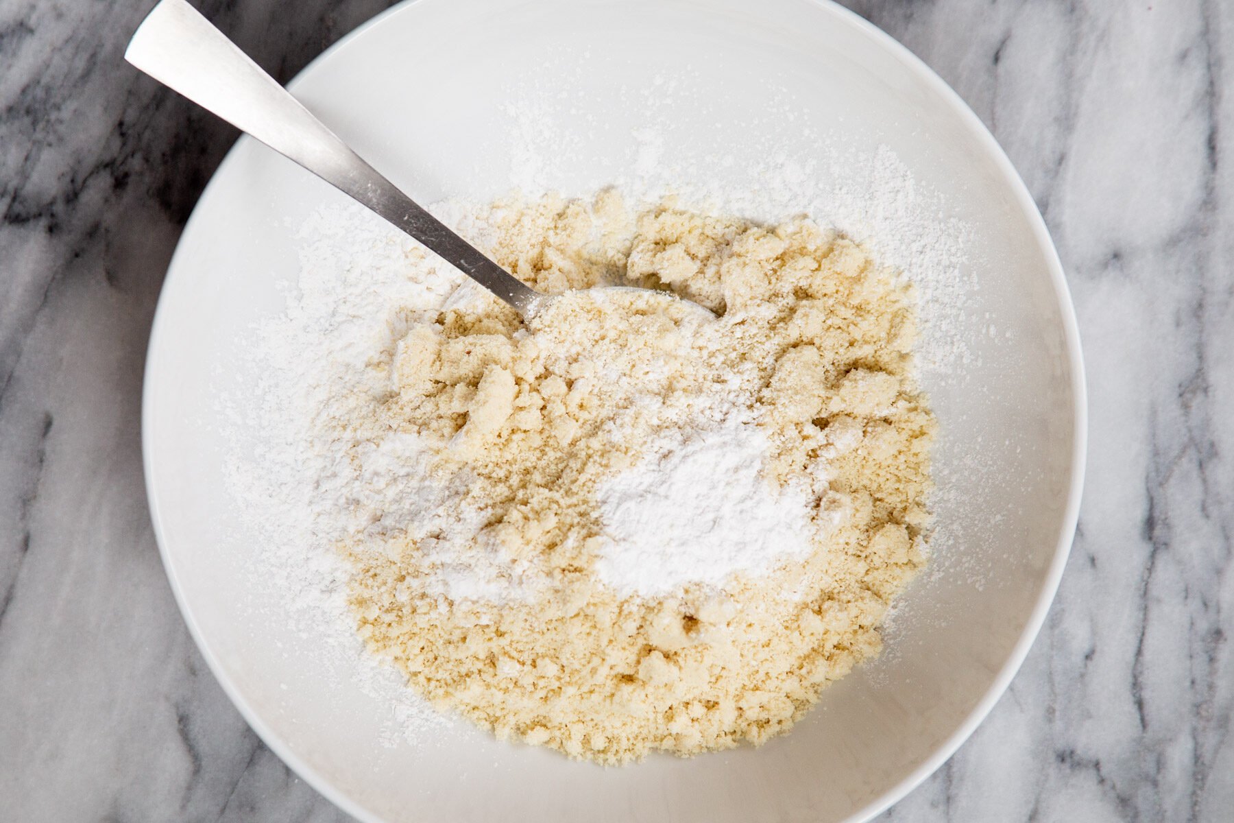 dry ingredients for vegan naan bread
