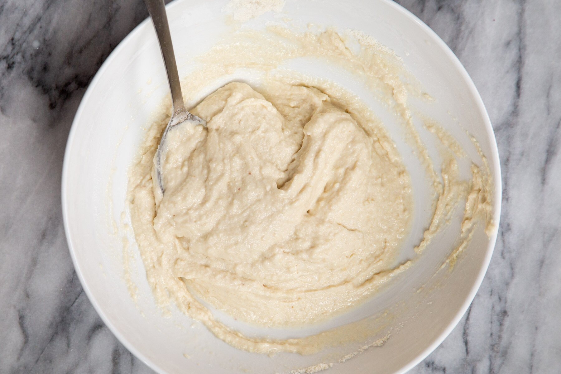 vegan naan dough in a bowl