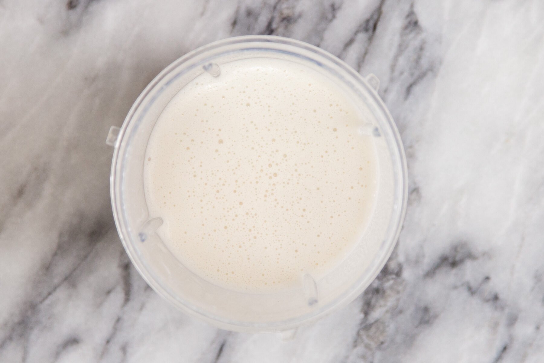 vegan cashew custard in a small container