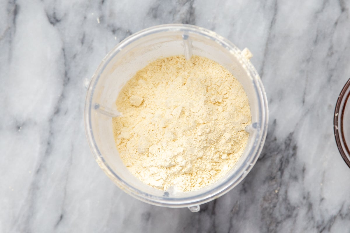 chickpea flour in a small blender