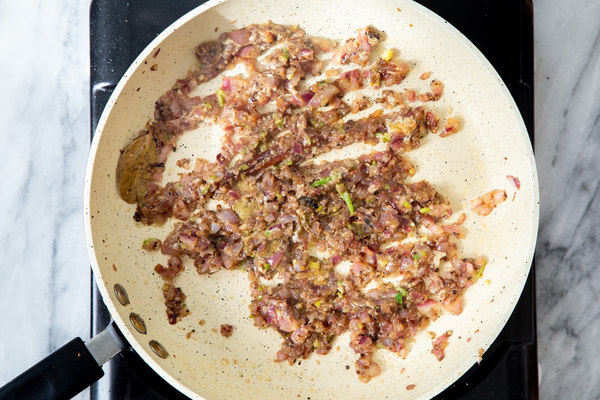 tempering in a sauteeing pan