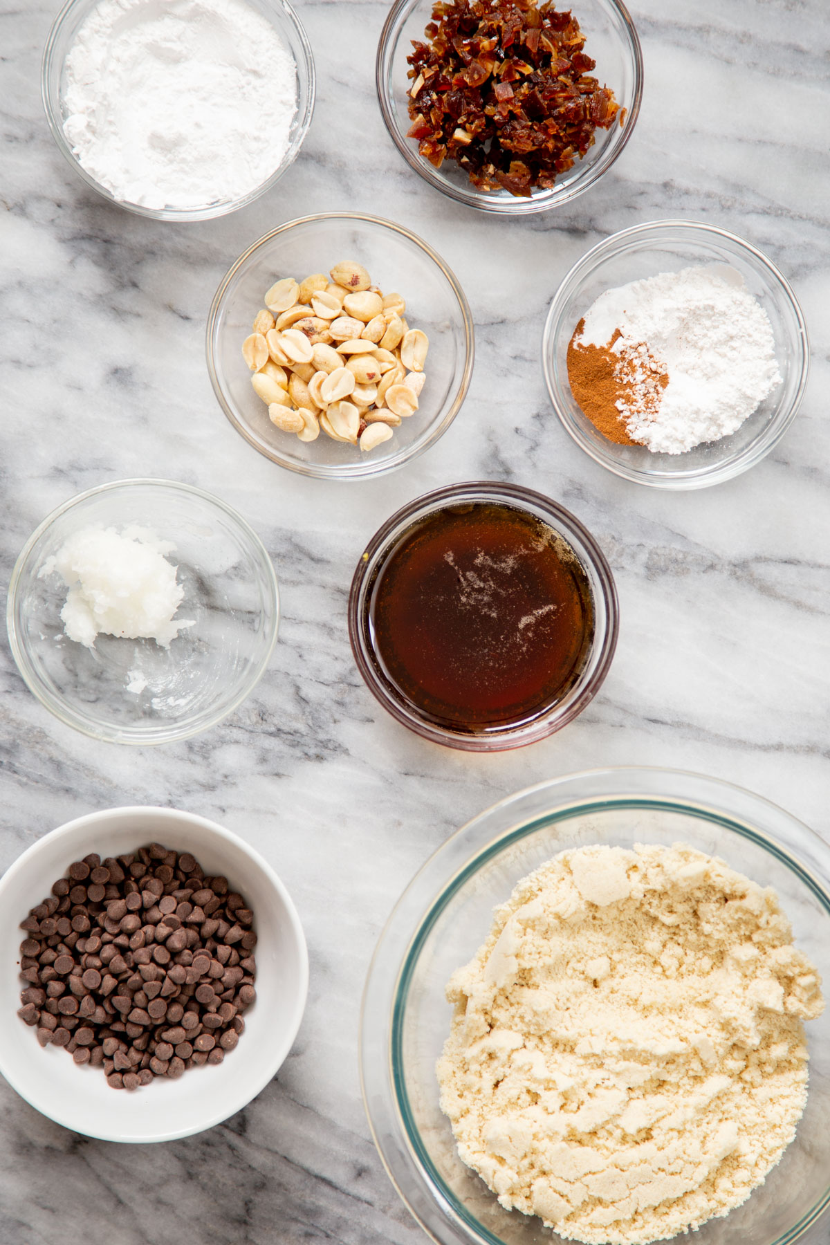 ingredients needed for making vegan glutenfree snickers cookies