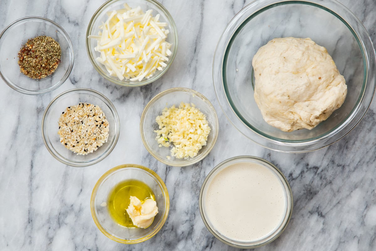 ingredients needed for making everything bagel cheese sticks