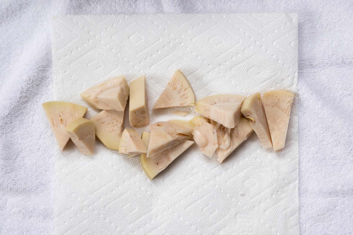 jackfruit on a piece of paper towel