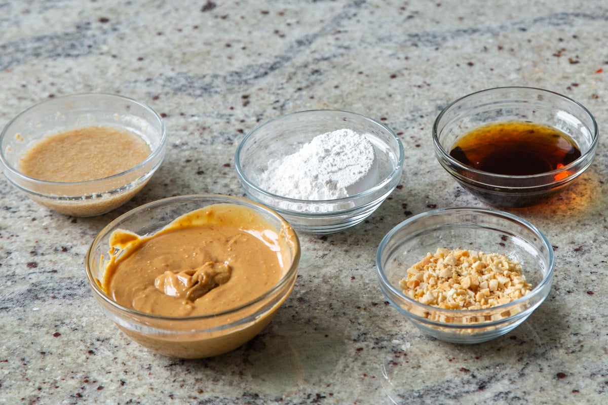 ingredients needed for making vegan no flour peanut butter cookies