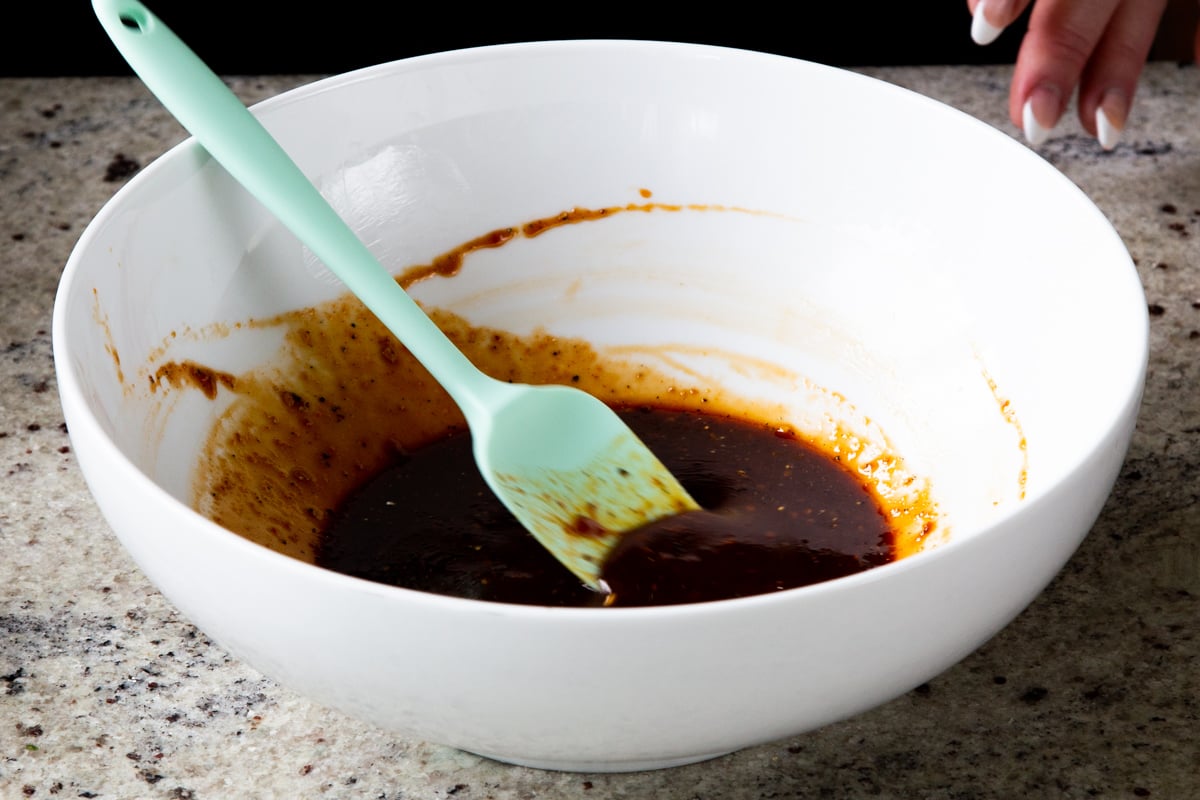 gochujang marinade ingredients in the bowl after mixing