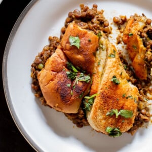 Lentil Keema Pav Casserole on the plate