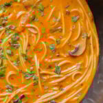 close-up of butter ramen in the wok