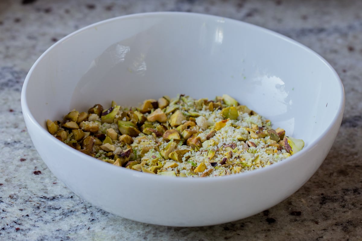 nut mixture, after mixing