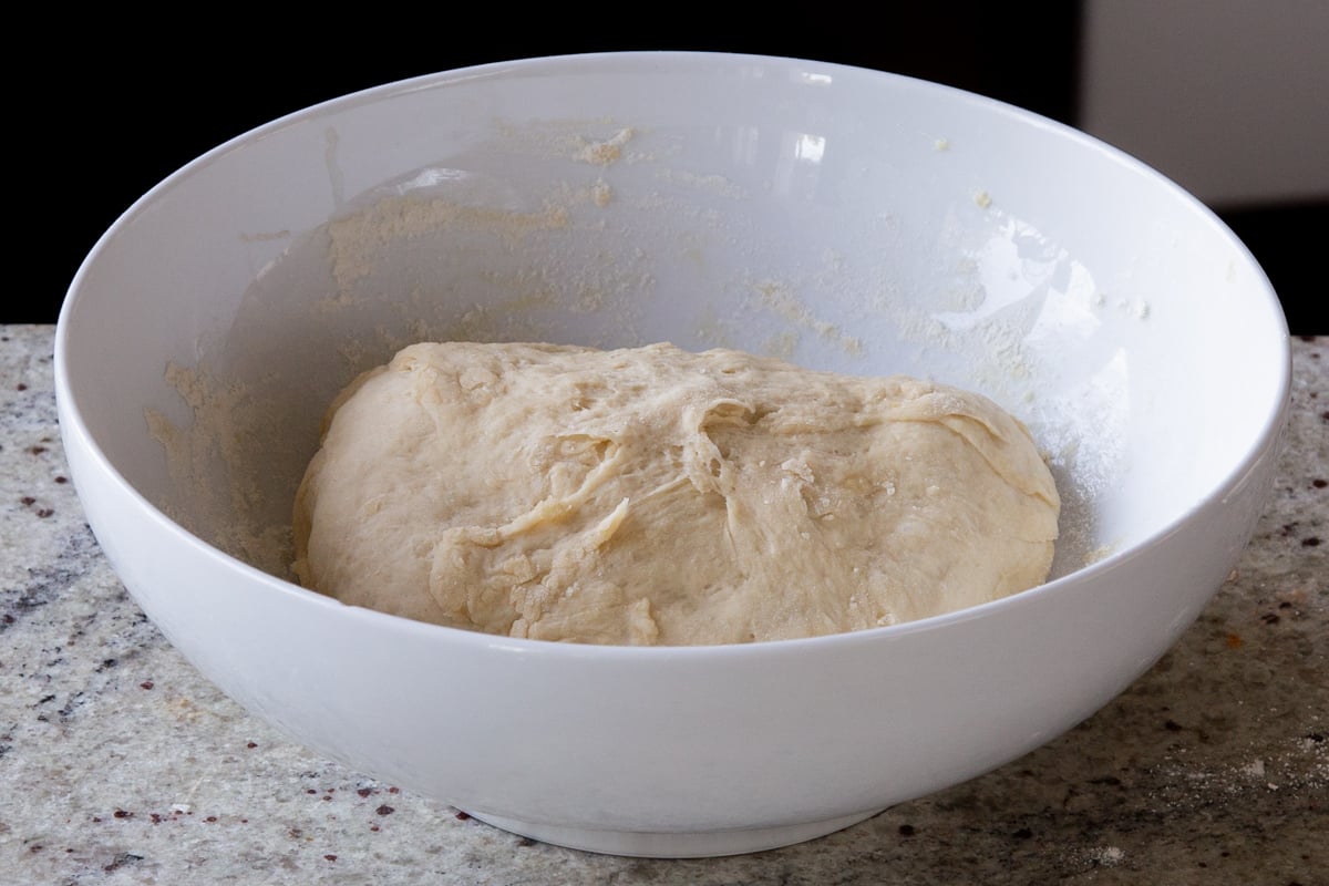 dough in the bowl, afterrising