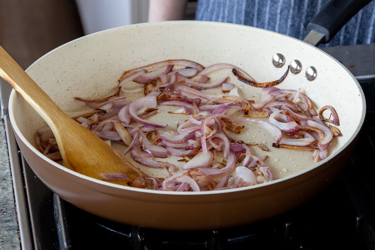 red onion when it's done cooking