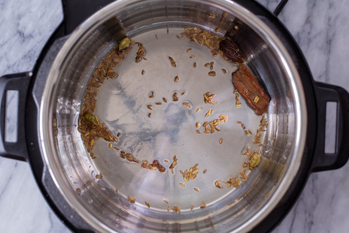 roasted whole spices in the Instant Pot