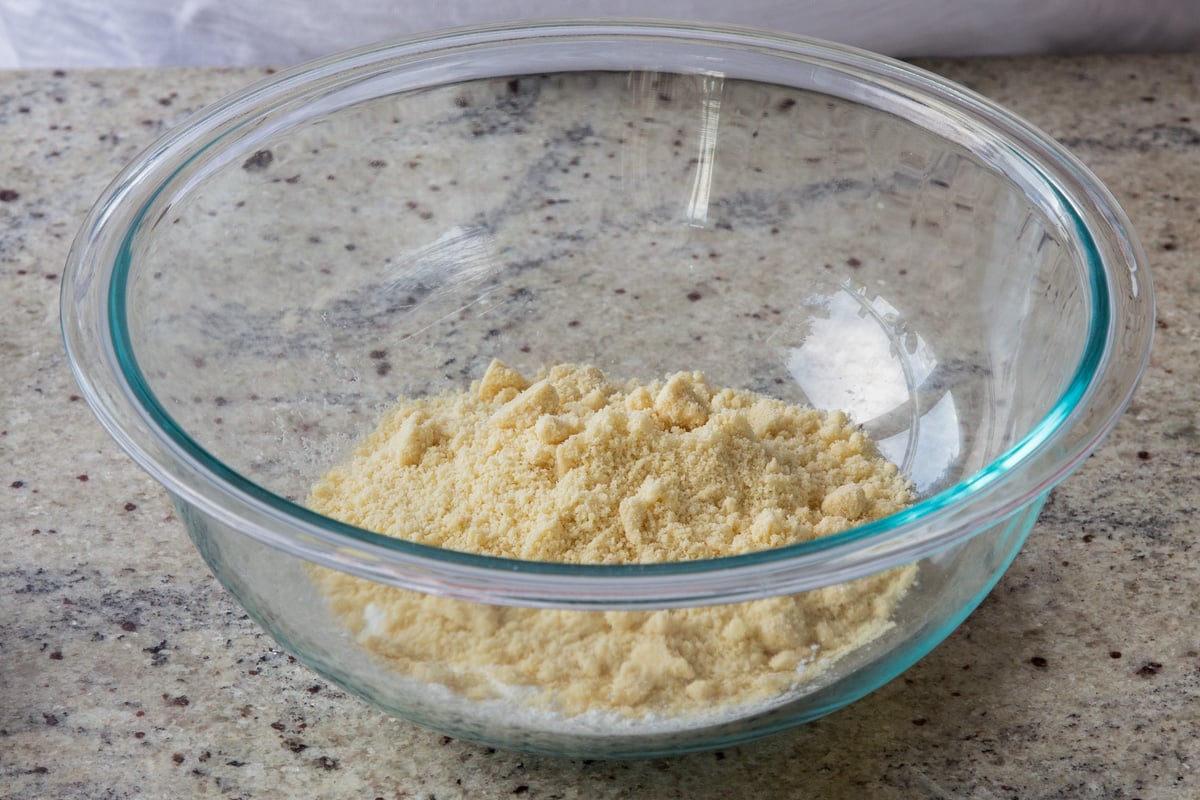 almond flour in a mixing bowl