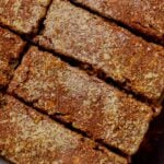 savory granola bars, after baking and slicing