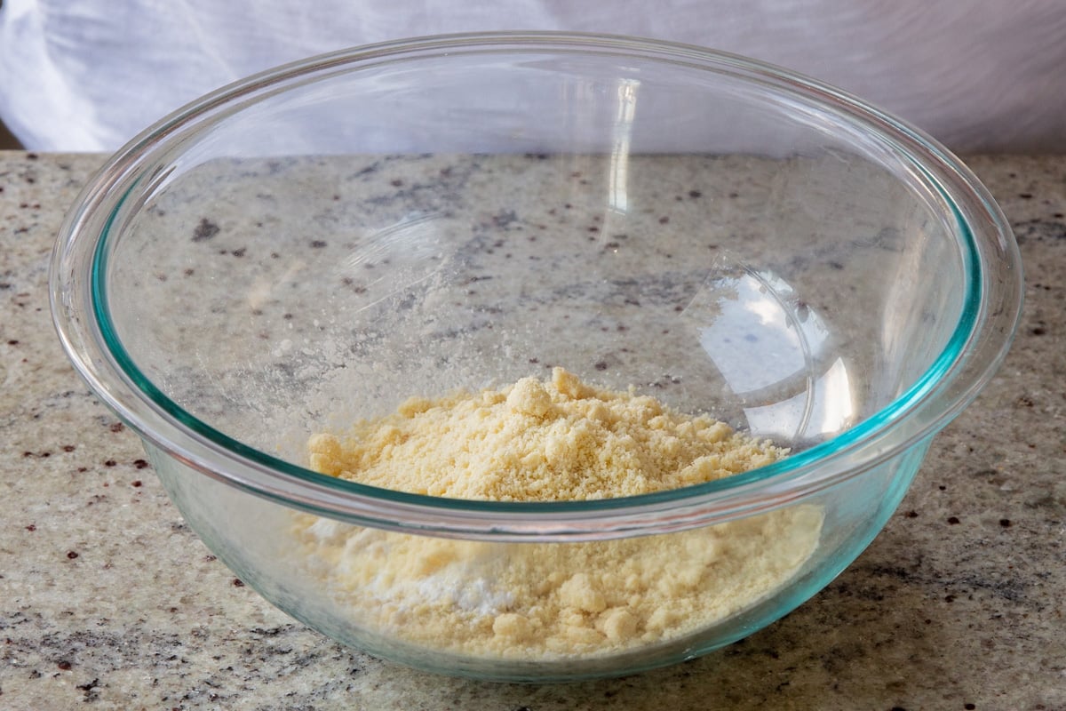 almond flour in a mixing bowl