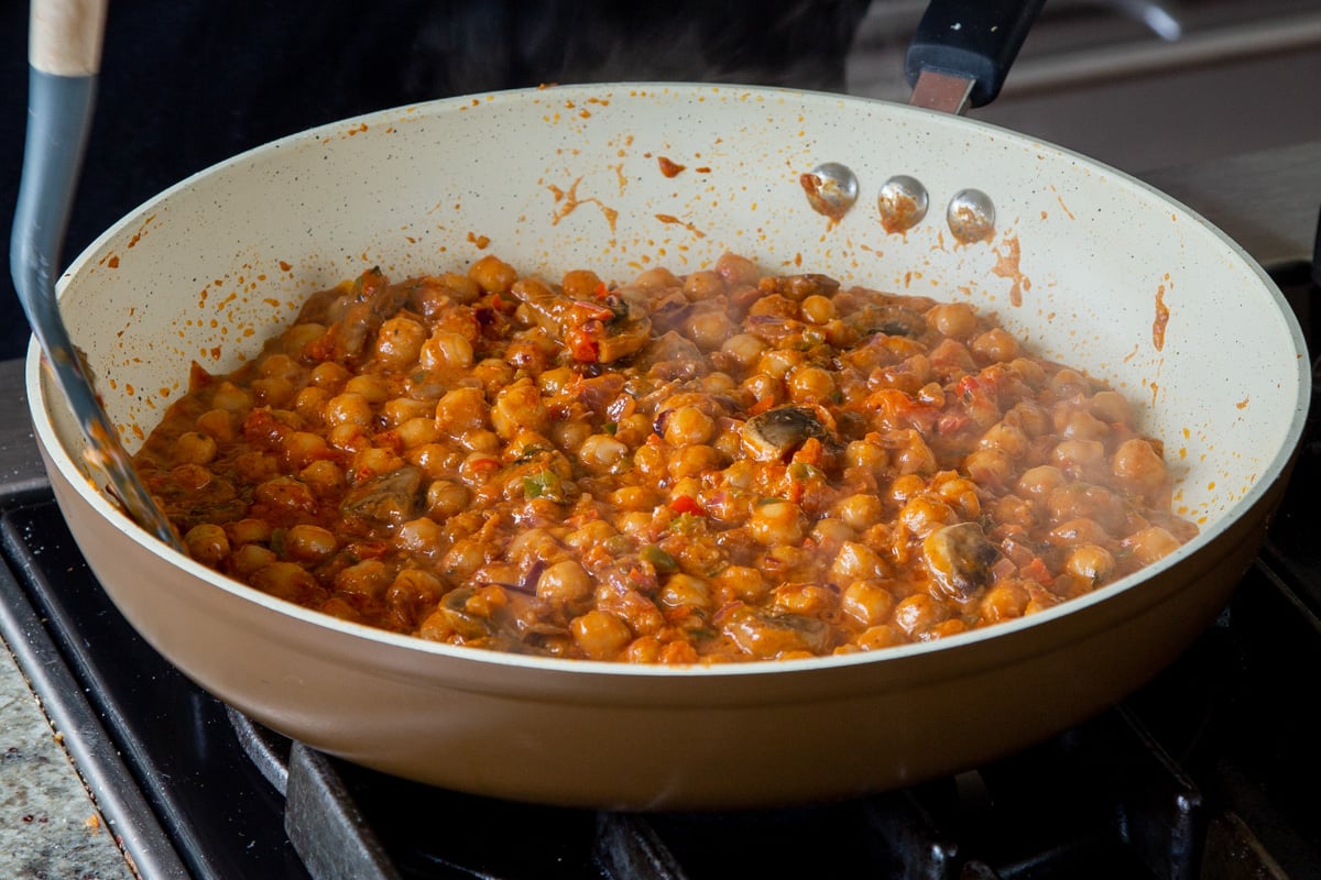 enchilada filling, after cooking