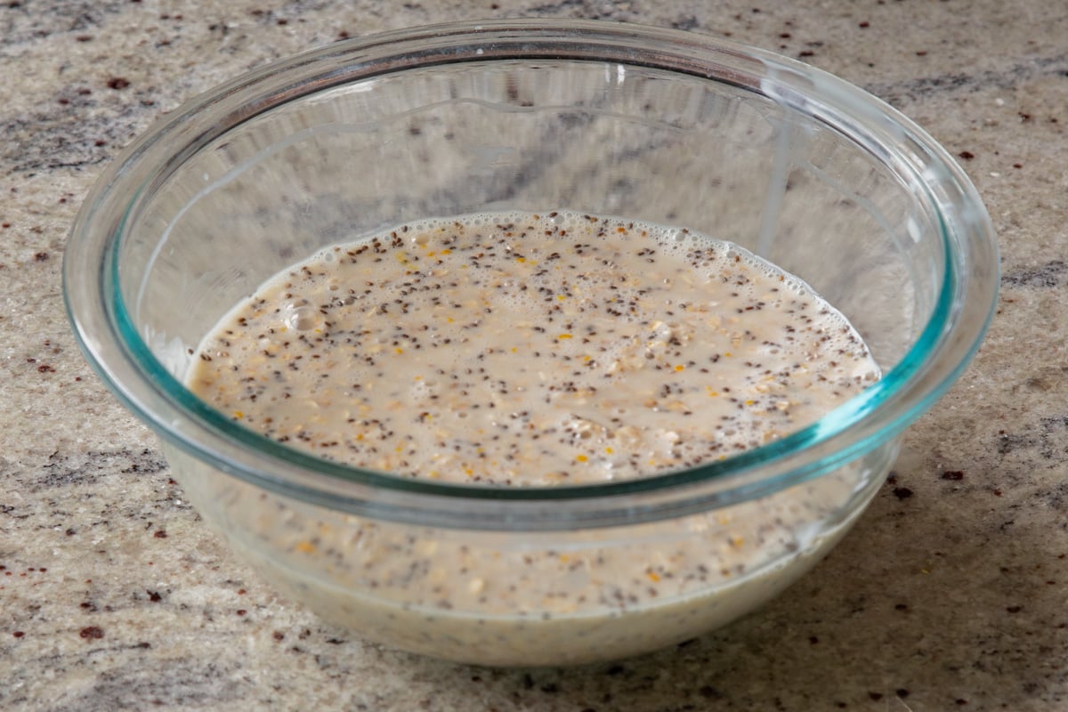 cannoli oats base, after mixing in the milk