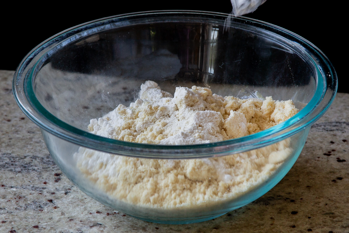 dry ingredients in the mixing bowl