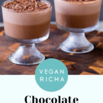 cups of chocolate pudding, text overlay