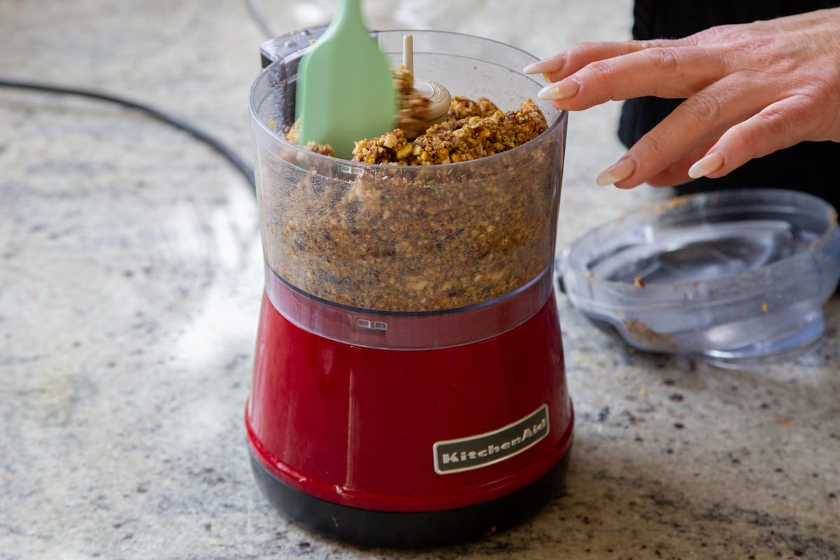 date-nut mixture, after processing
