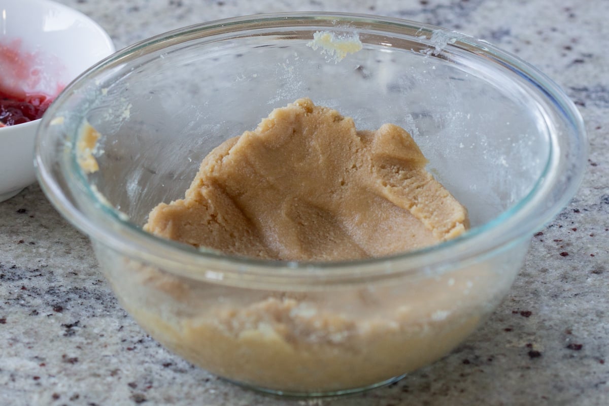 almond flour cookie dough, after mixing