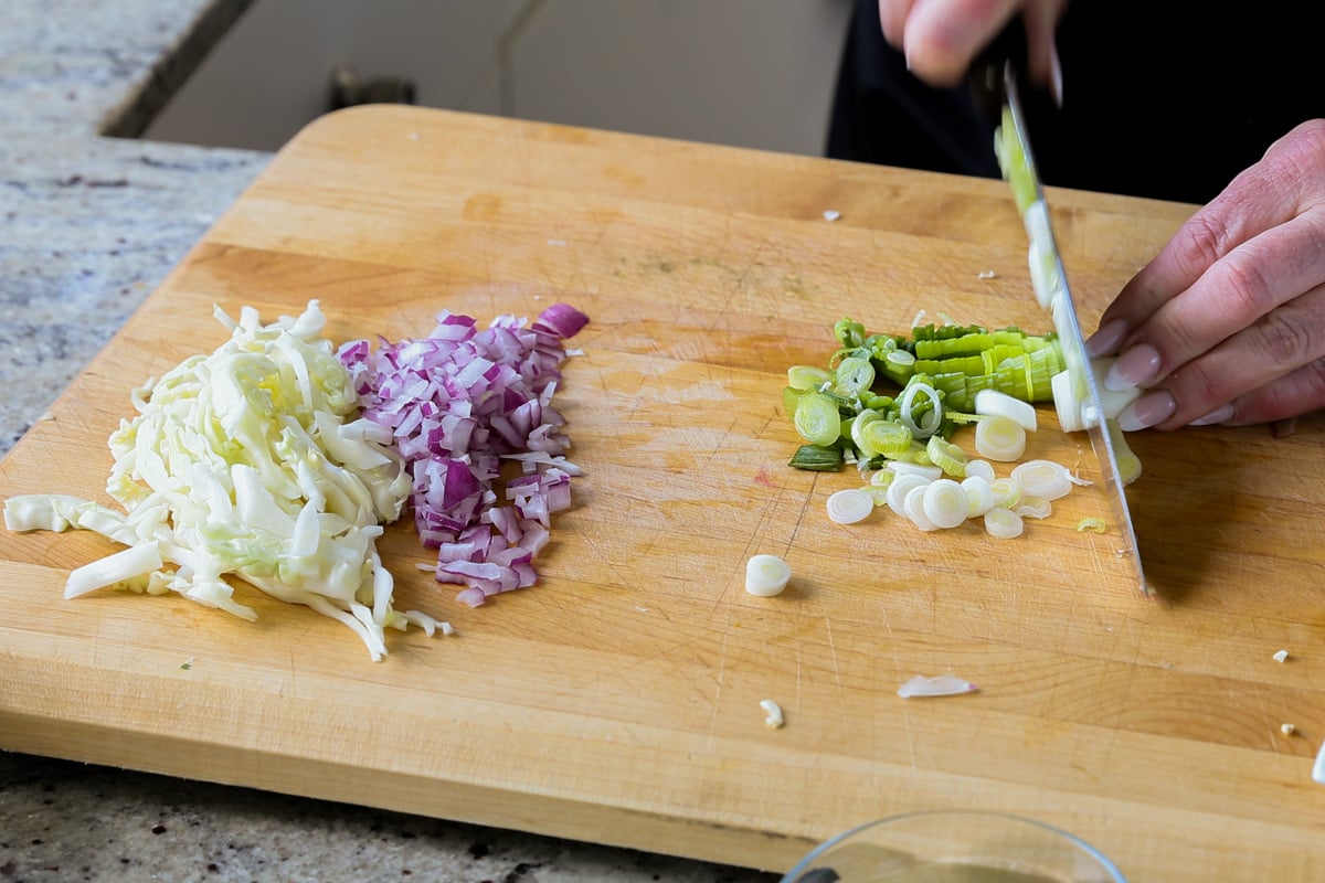 chopping green onion