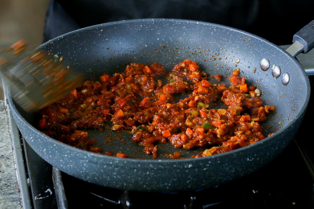 veggies, after cooking with the spices