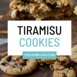 photos of tiramisu cookies, text overlay