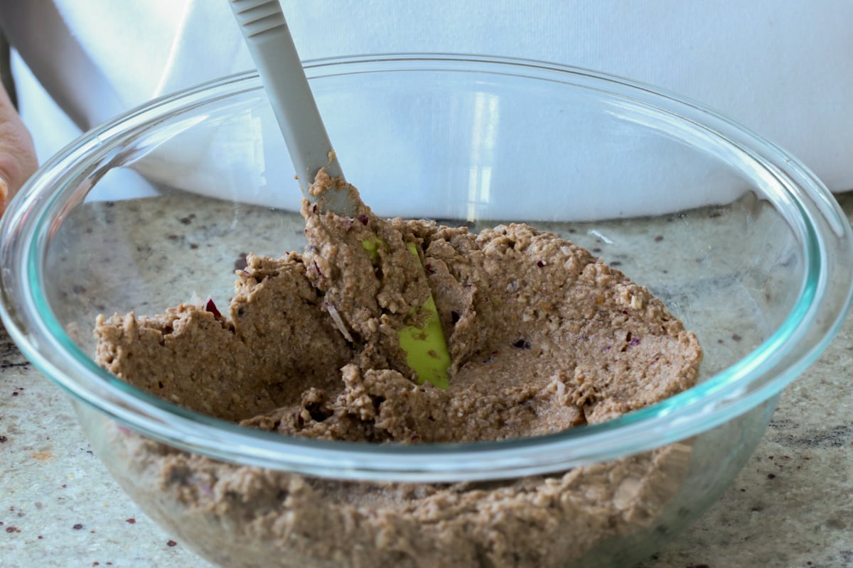 lentil mixture in a bowl