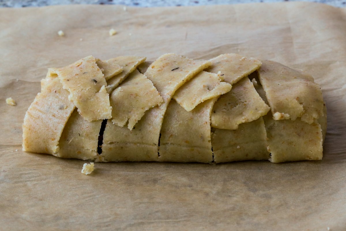 gluten-free vegan beef Wellington wrapped and ready to bake