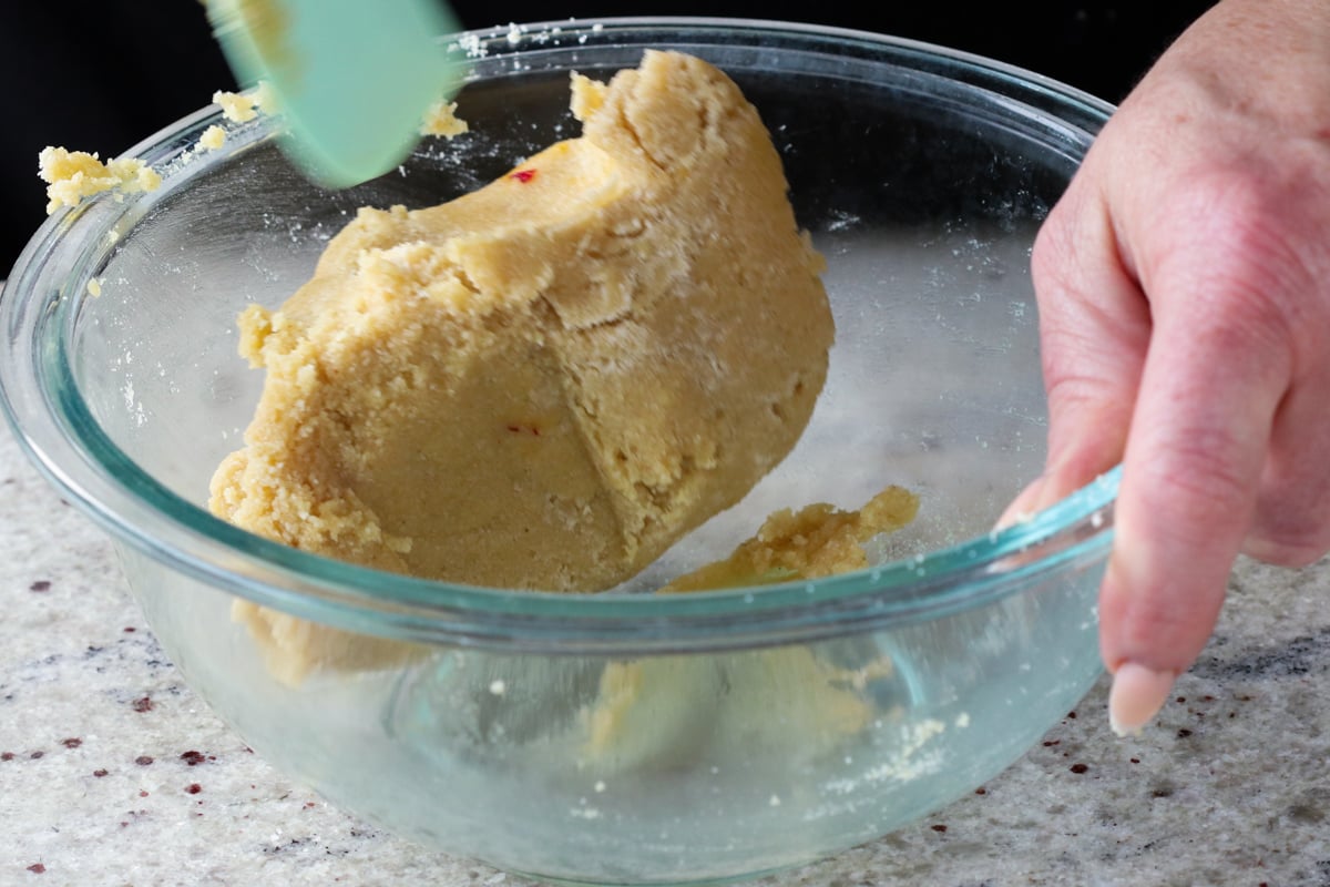 almond peda dough, after mixing
