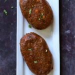two mini chickpea loaves on a plate