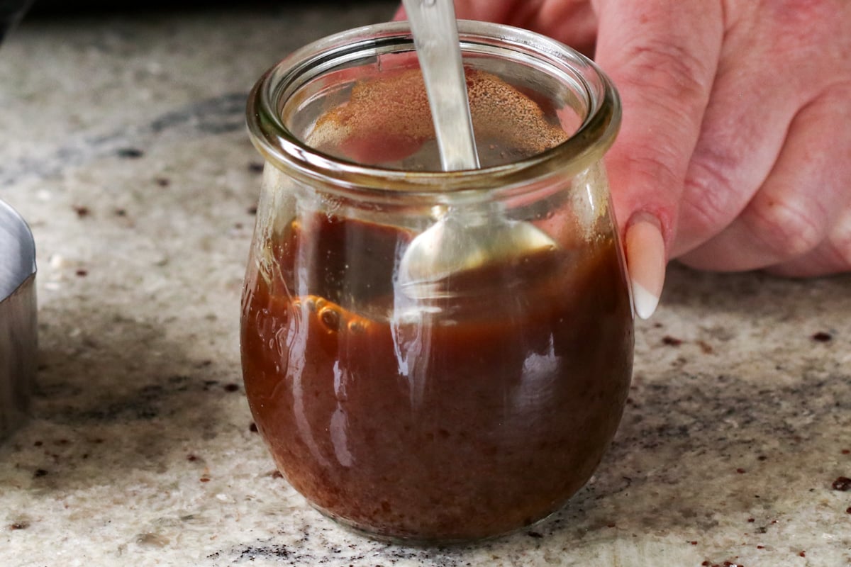 espresso syrup in a cup