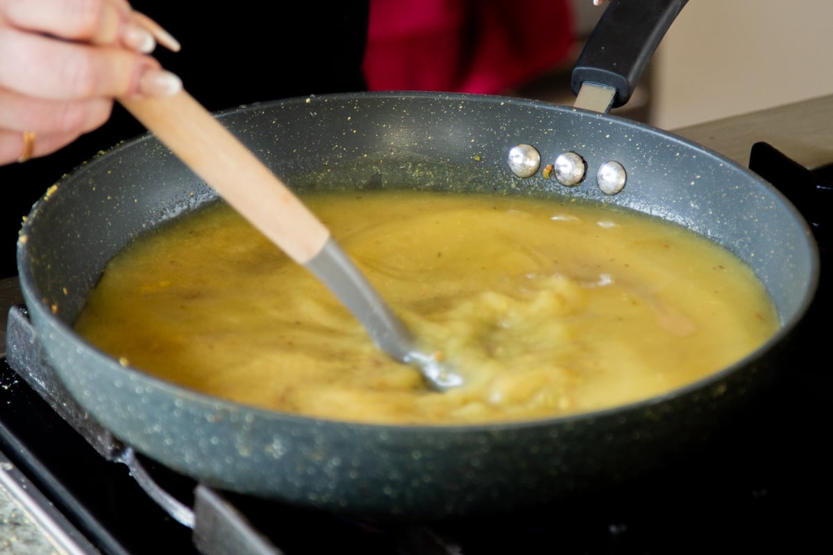 the roux, after cooking