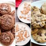image collage of different kinds of vegan Christmas cookies