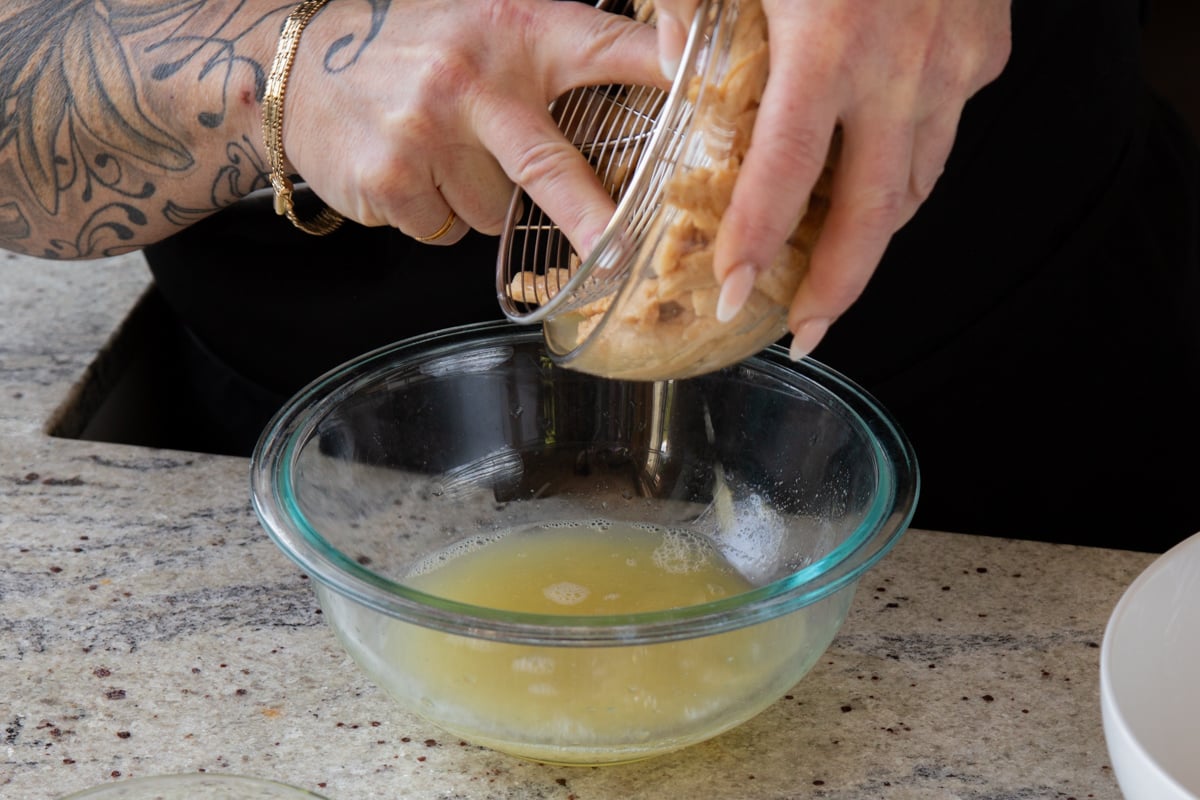 draining the soy curls