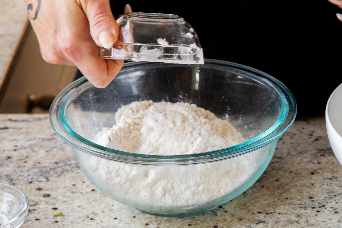 mixing dry ingredients together
